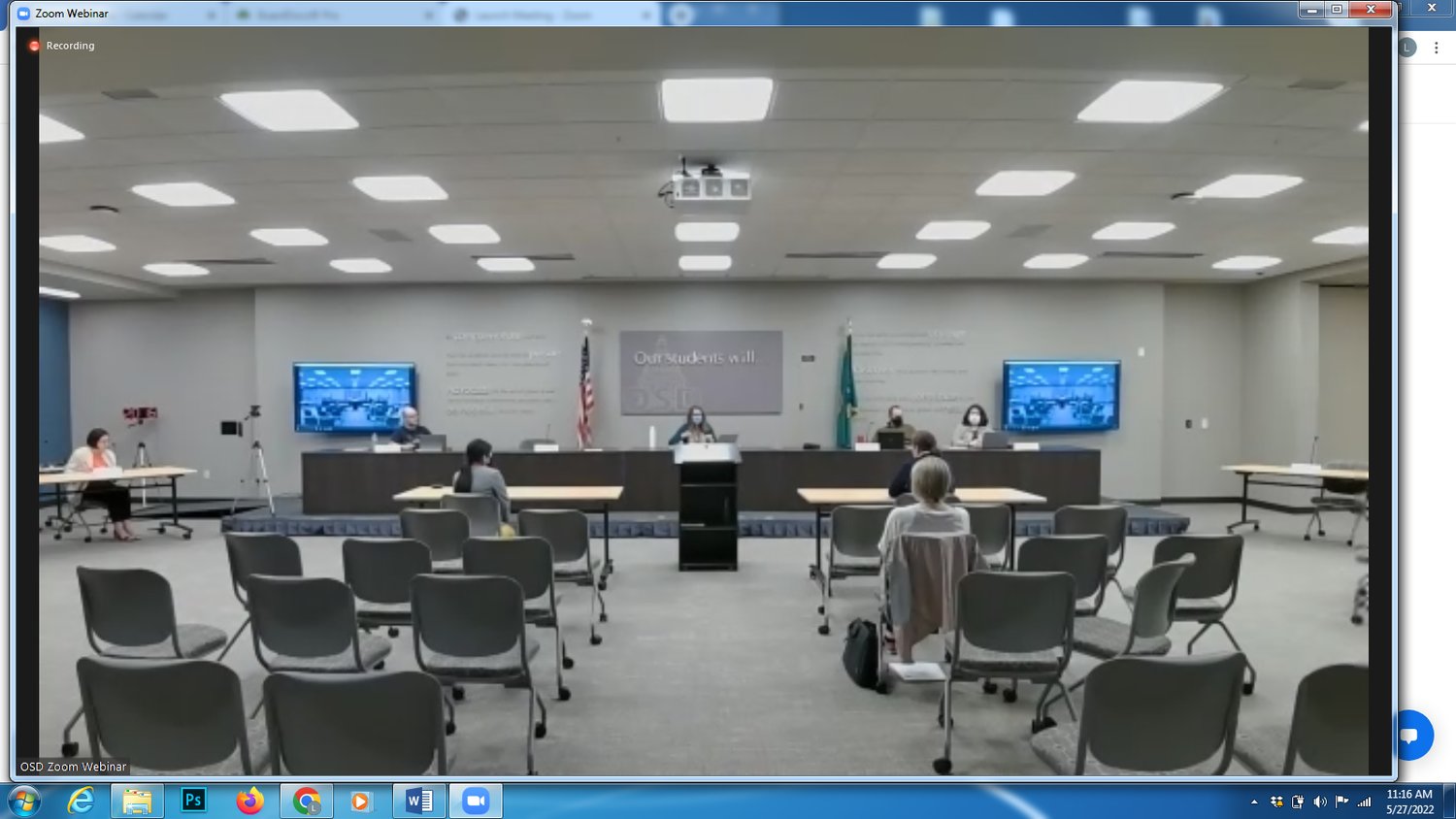 On Thursday, May 26, Olympia School District Assistant Superintendent Jennifer Priddy updated the board of directors on the Enrollment Stabilization fund during its regular meeting. 